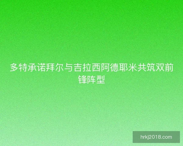 多特承诺拜尔与吉拉西阿德耶米共筑双前锋阵型